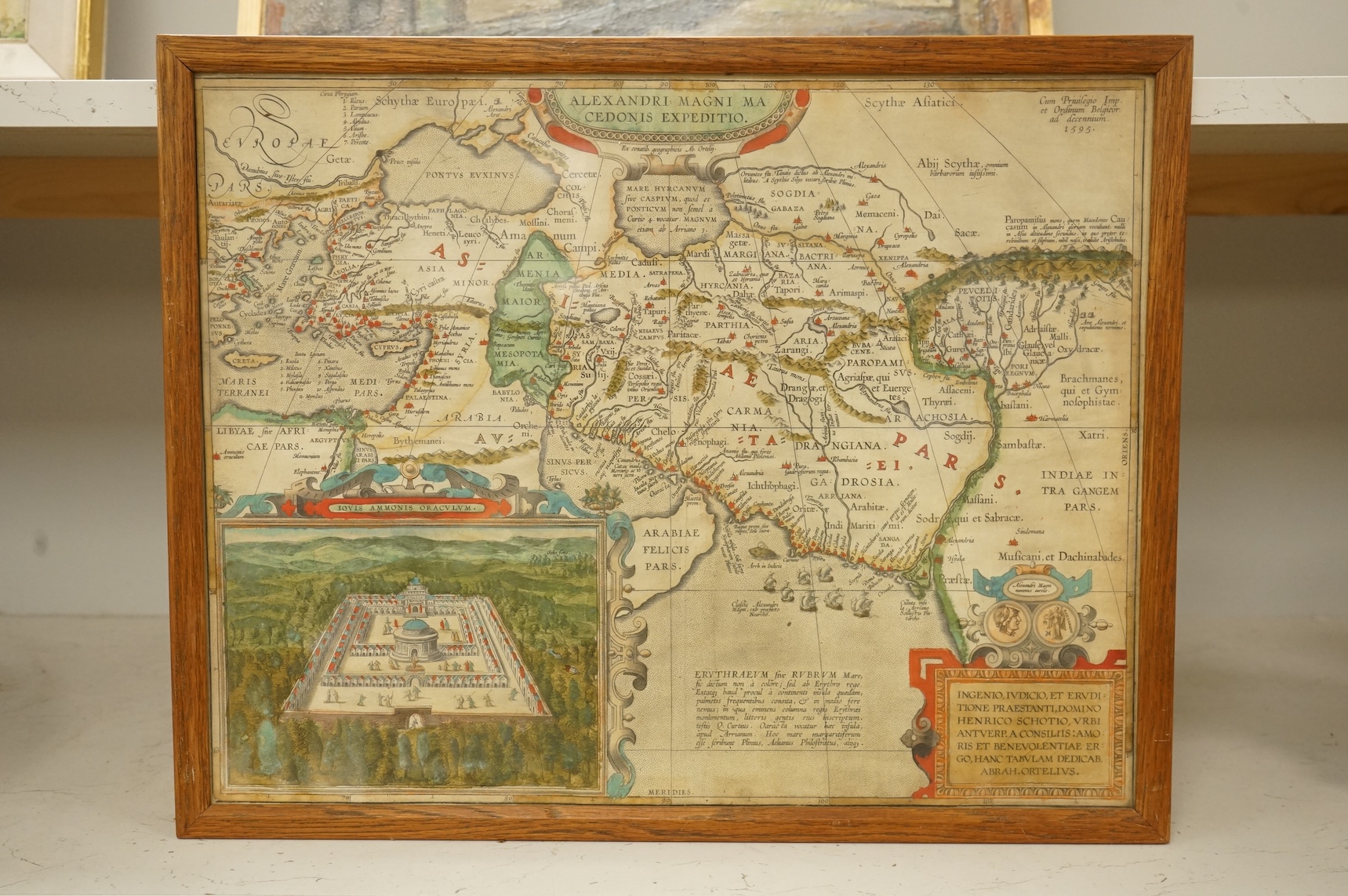 Abraham Ortelius (Flemish, 1527–1598), hand coloured engraved map, ‘Alexandri Magni Macedonis Expeditio’, Antwerp, circa 1624, 36 x 46cm